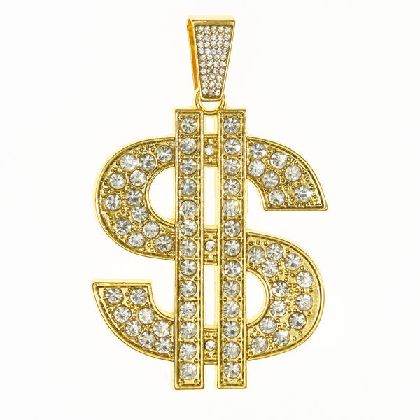 Gold Dollar Sign Pendant