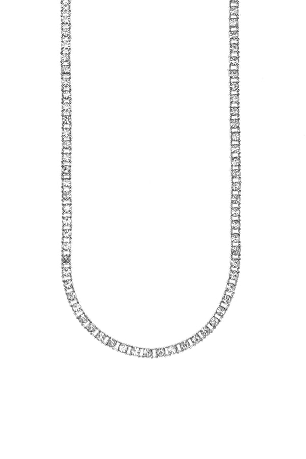 Silver Single Row Tennis Chain