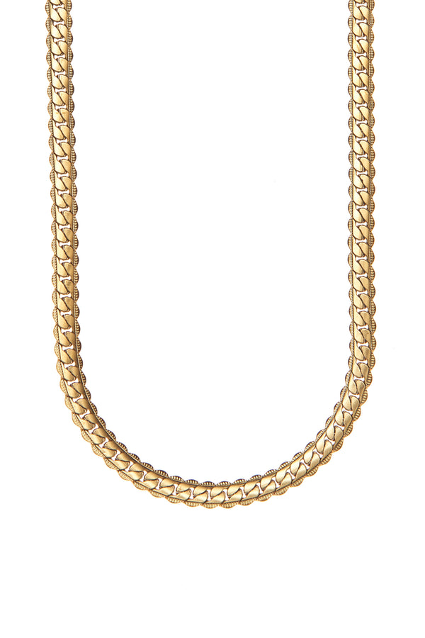 Gold Titanium Steel Necklace (8mm)