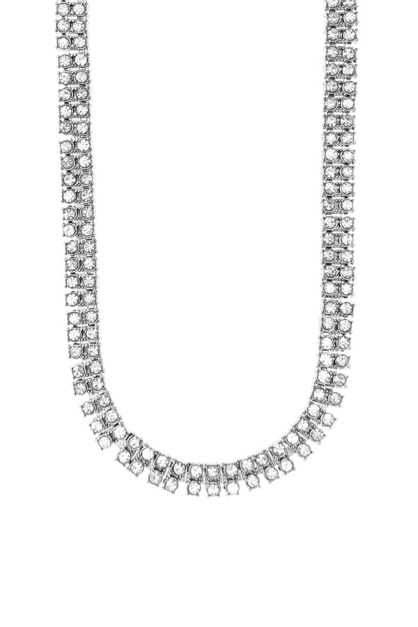 Silver Double Row Tennis Chain