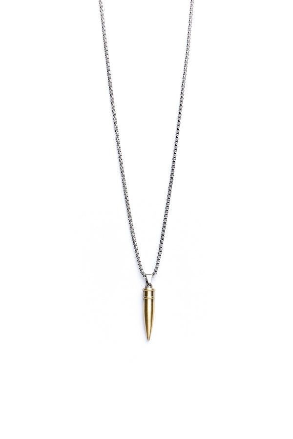 Silver Gold Bullet Necklace