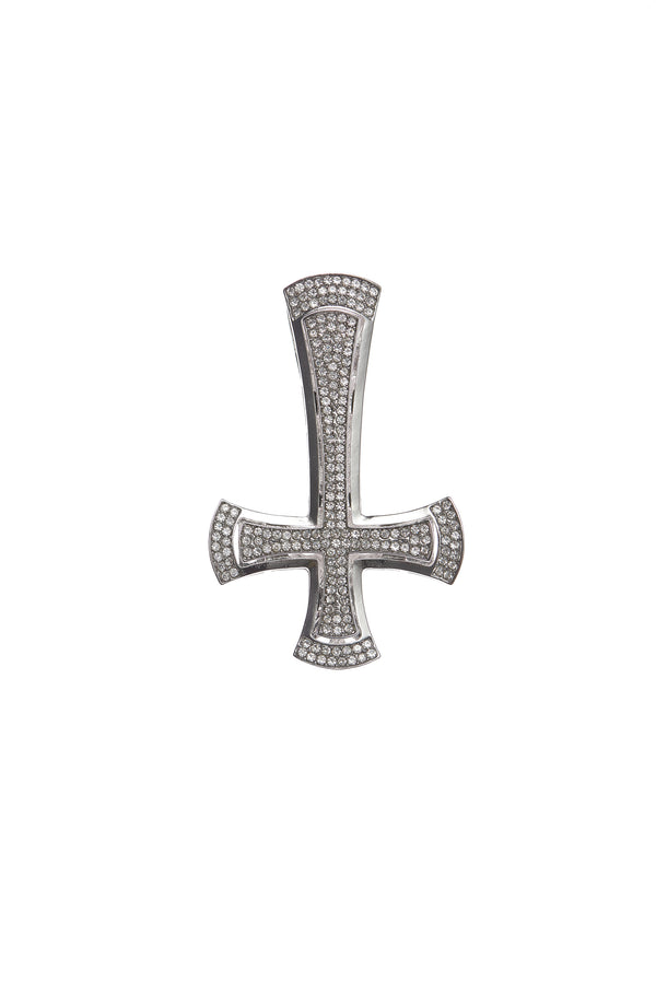 Silver Upside Down Cross Pendant