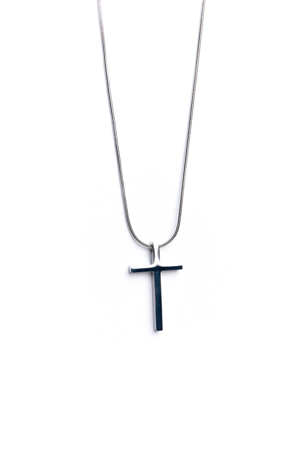 Silver Thin Cross Necklace